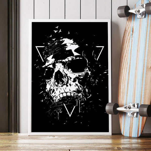 Skull X (bw) by Balazs Solti - Eyes On Walls