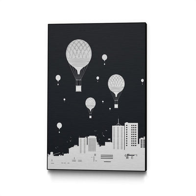 Balloons and the city (dark version)