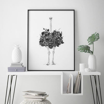 Floral Ostrich