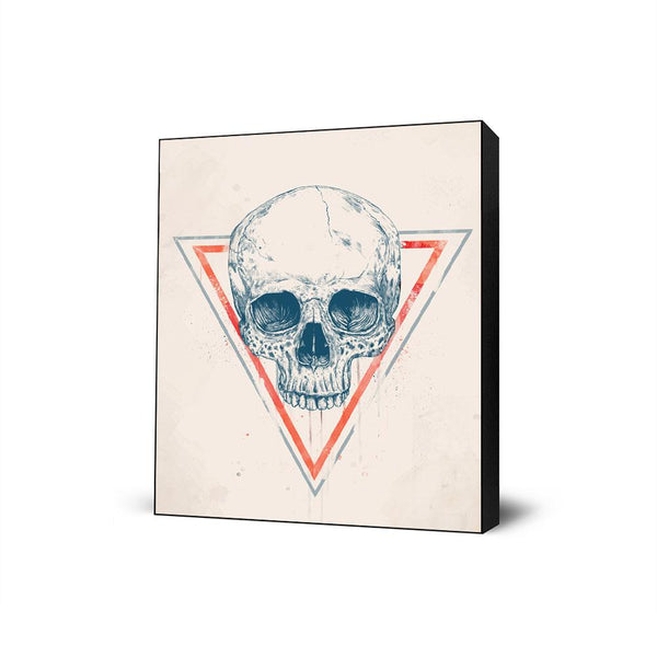 Skull in Triangle II (blue / red)
