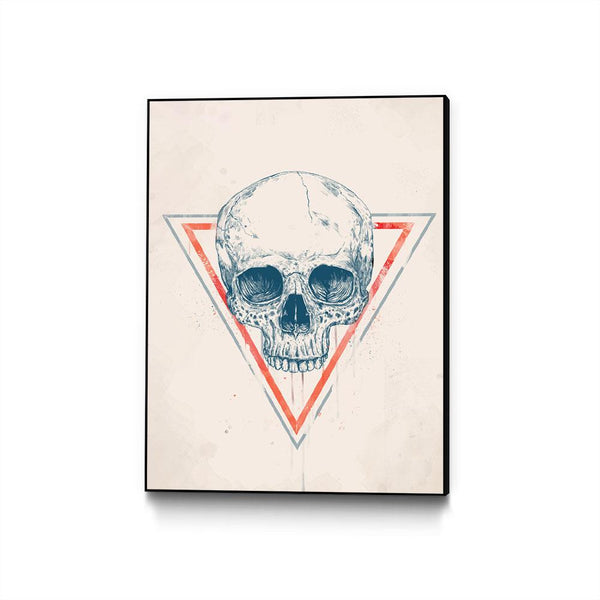 Skull in Triangle II (blue / red)