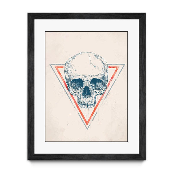 Skull in Triangle II (blue / red)