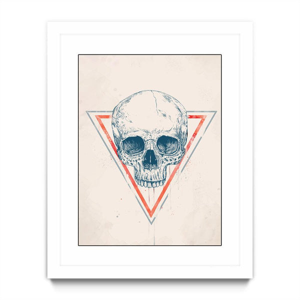 Skull in Triangle II (blue / red)