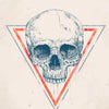 Skull in Triangle II (blue / red)