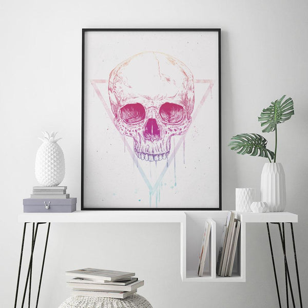 Skull in Triangle (mauve)