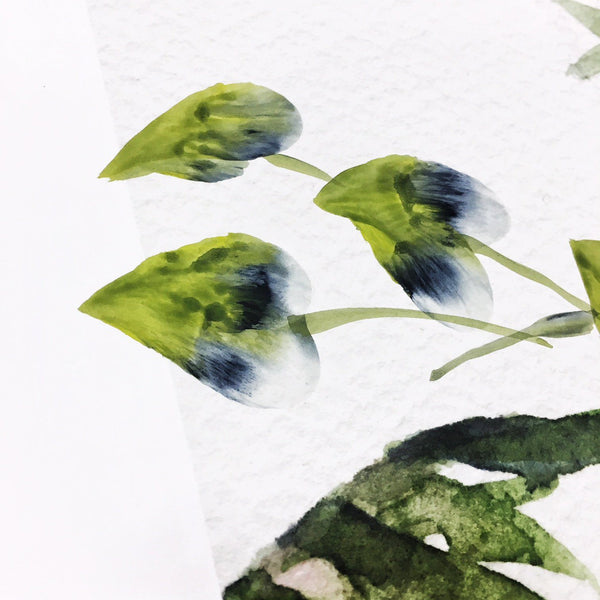 Garden V - Hand Embellished Print