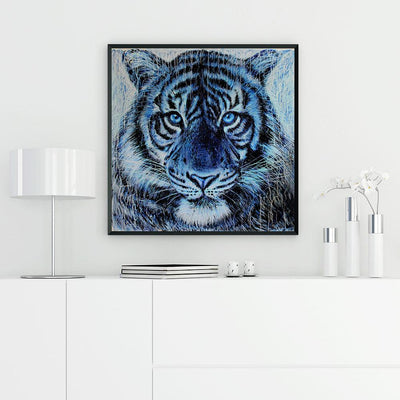 Blue Tiger Splatter
