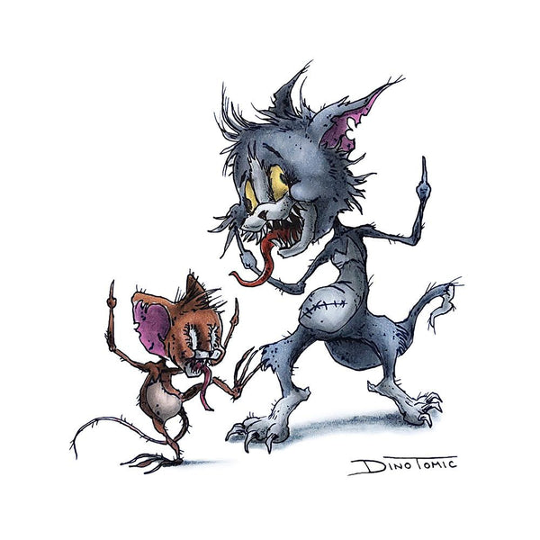 Tom and Jerry Creepyfied by Dino Tomic - Eyes On Walls