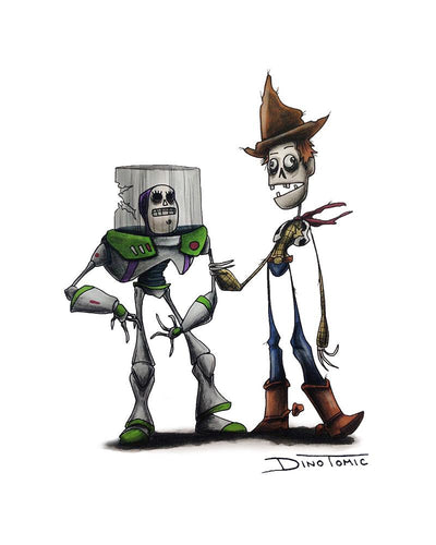 Woody and Buzz Creepyfied